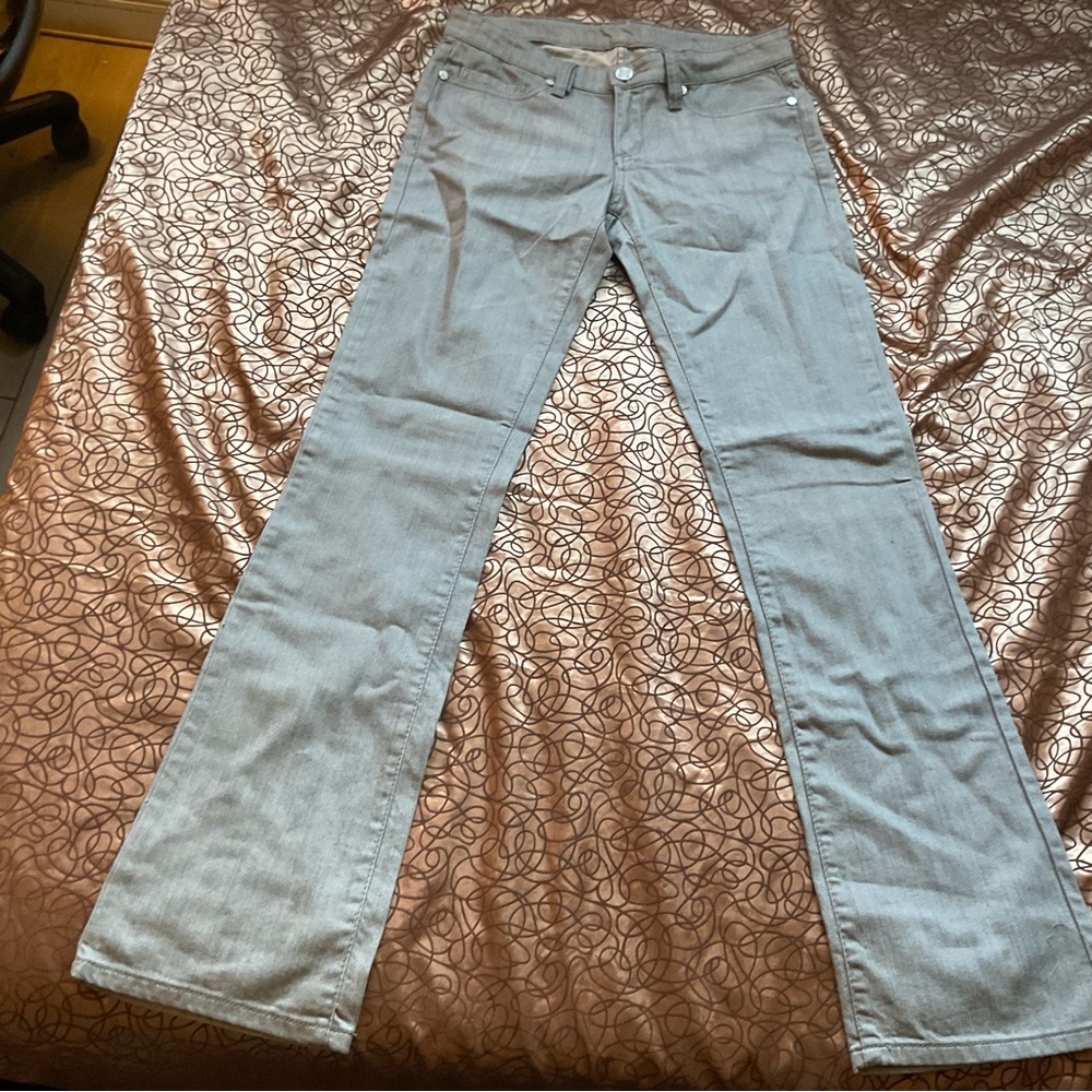 BCBG MaxAzria Women's Soft Bootcut Grey Wide Leg Jeans